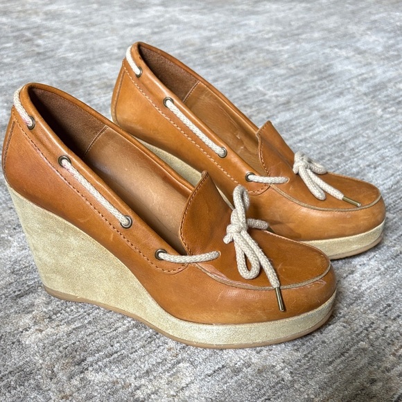 A.P.C. Rue Madame Paris - Brown and Tan Wedge Shoes - size 39 (US 8) - Picture 1 of 9
